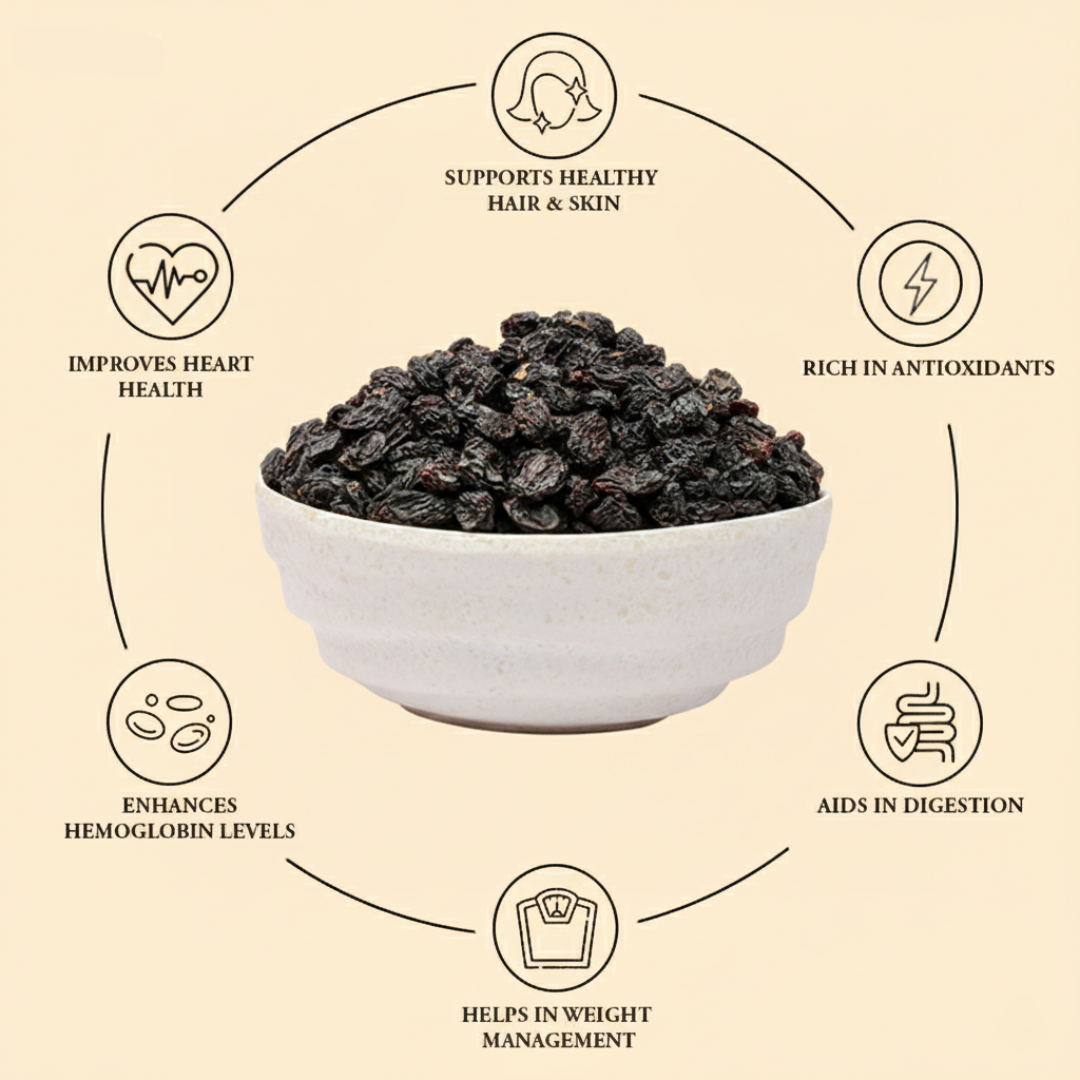 Black Raisins 1 Kg Pack