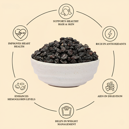 Black Raisins 1 Kg Pack